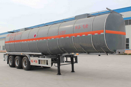 景阳岗牌12米33.2吨3轴铝合金易燃液体罐式运输半挂车(SFL9402GRYL)