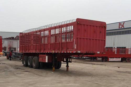 梁威牌10.5米34.5吨3轴仓栅式运输半挂车(SLH9402CCY)