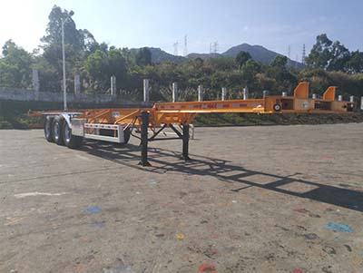 中集牌14米35.7吨3轴集装箱运输半挂车(ZJV9400TJZSZB)