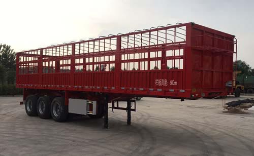 聊工牌10米34.8吨3轴仓栅式运输半挂车(HTL9402CCY)