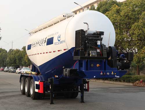 开乐牌8.9米33.9吨3轴中密度粉粒物料运输半挂车(AKL9401GFLB10)