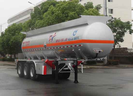 开乐牌10.2米32.2吨3轴腐蚀性物品罐式运输半挂车(AKL9402GFWA)