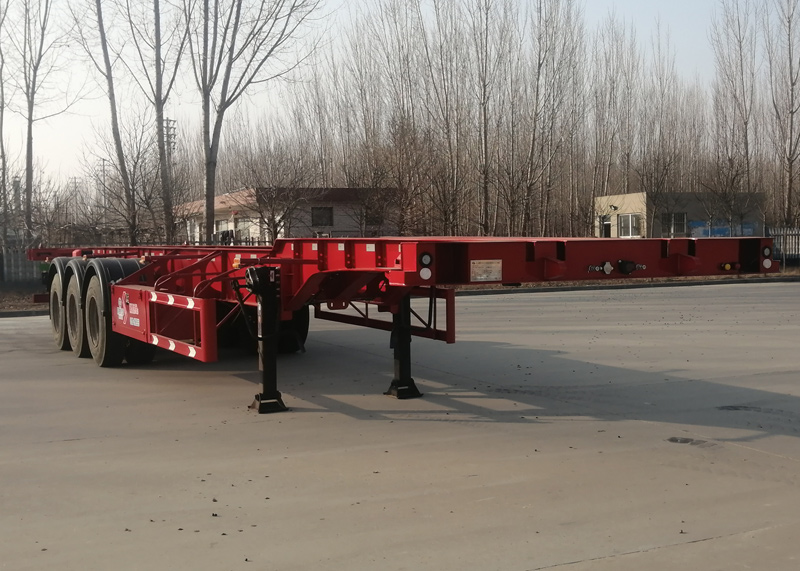 川腾牌12.8米34.3吨3轴集装箱运输半挂车(HBS9401TJZ)
