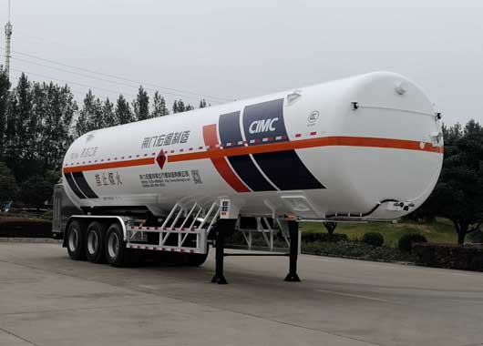 宏图牌13.4米25.3吨3轴低温液体运输半挂车(HT9406GDYF)
