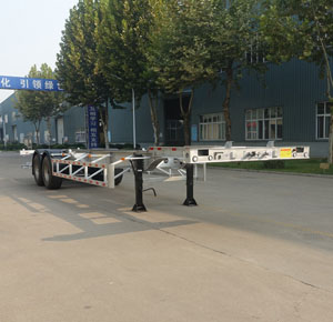 明航牌12.4米32.1吨2轴铝合金集装箱运输半挂车(ZPS9350TJZ40)