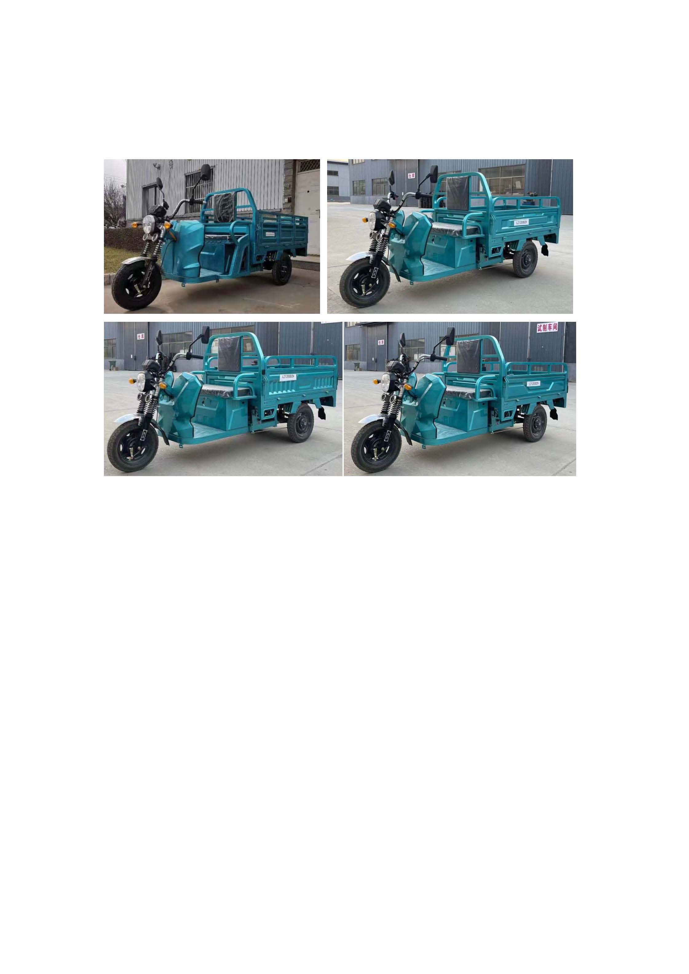 荣腾牌RT1200DZH电动正三轮摩托车公告图片