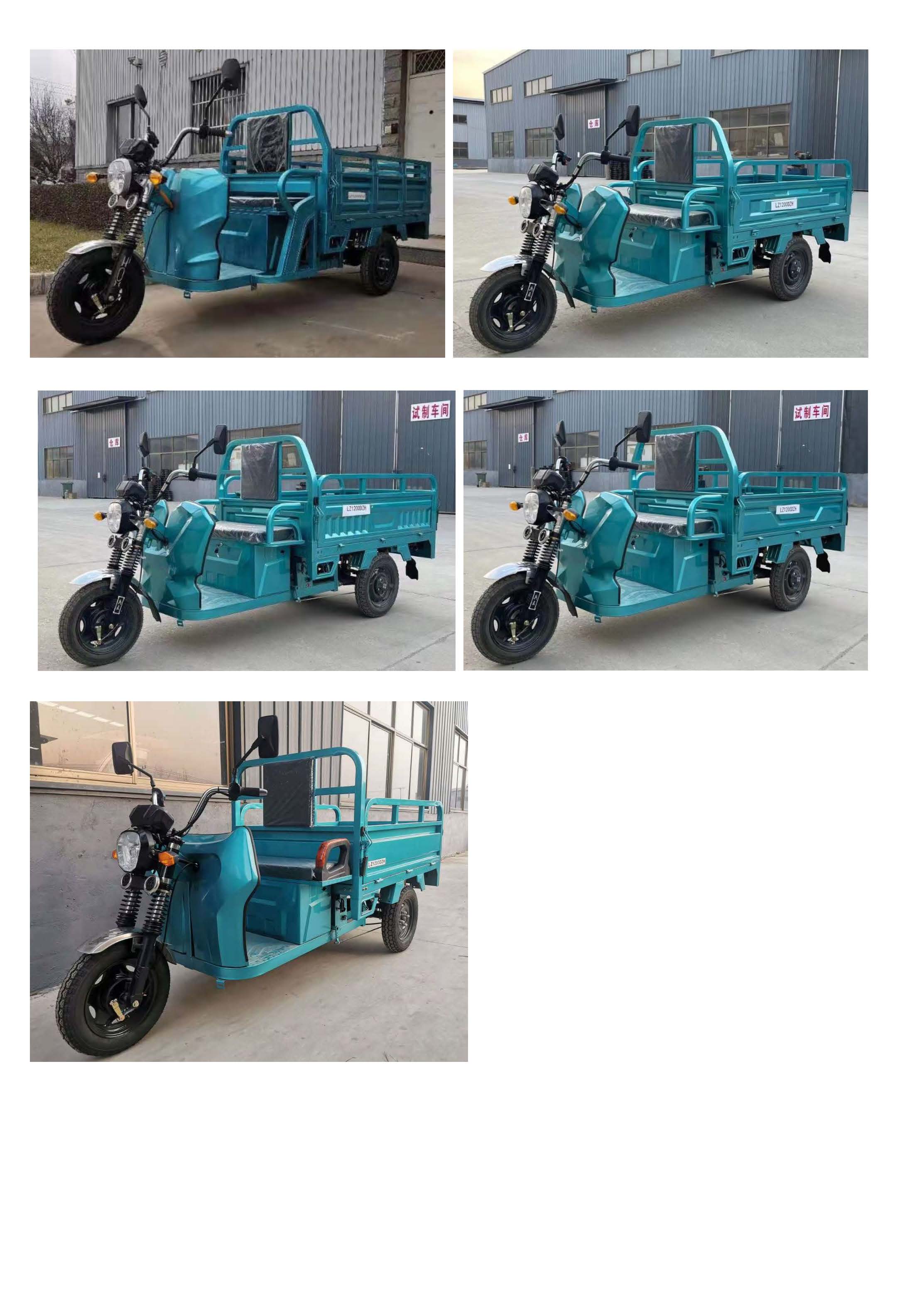 荣腾牌RT1200DZH电动正三轮摩托车公告图片