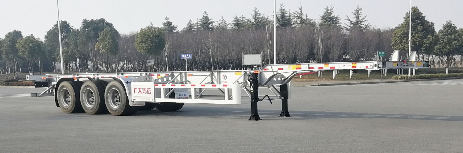 广大鸿远牌14米30.7吨3轴集装箱运输半挂车(GHY9353TJZM)
