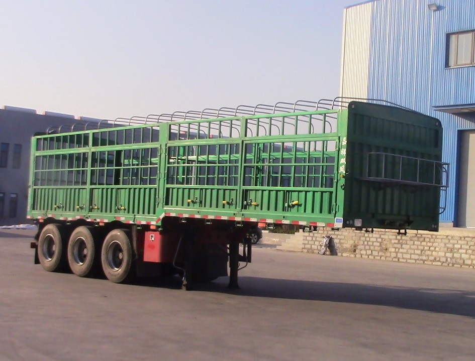 鲁嘉牌9.5米34.5吨3轴仓栅式运输半挂车(JSF9401CCYE)