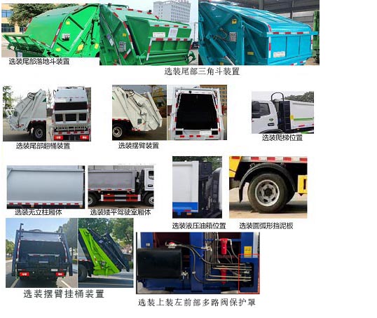 龙星汇牌HLV5124ZYSB6压缩式垃圾车公告图片