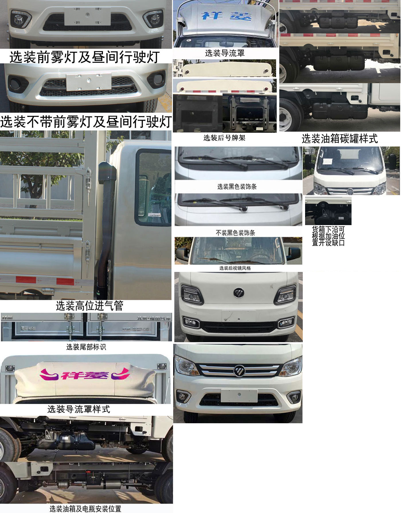 福田牌BJ5032CCY3PV5-13倉柵式運(yùn)輸車公告圖片