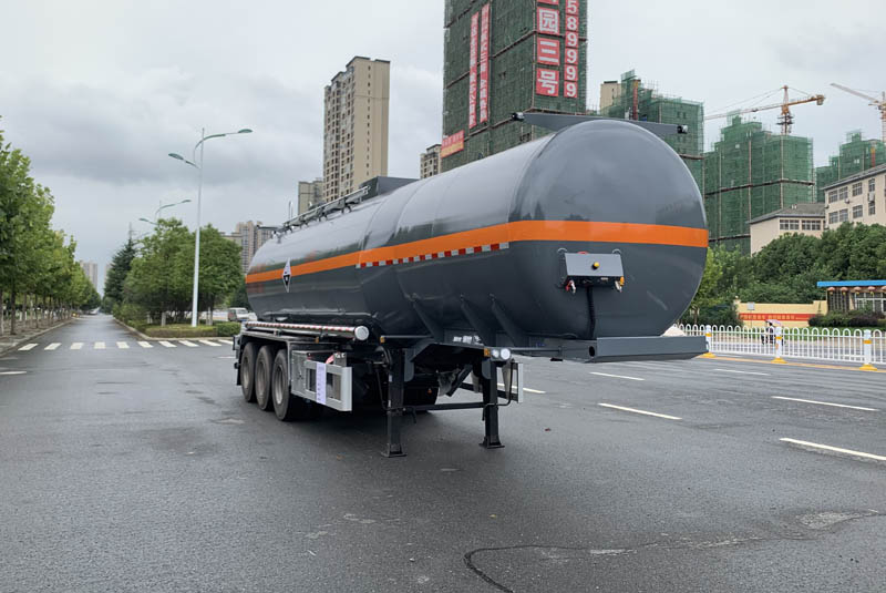 楚飞牌11.5米31.8吨3轴腐蚀性物品罐式运输半挂车(CLQ9407GFWB)