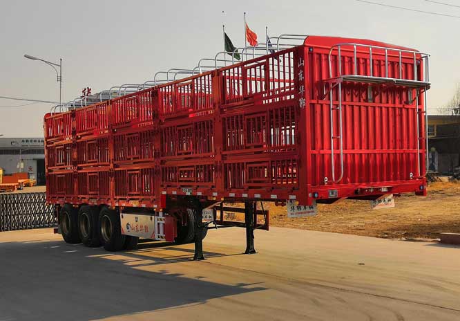 华郓达牌12米34.3吨3轴畜禽运输半挂车(FL9400CCQ)