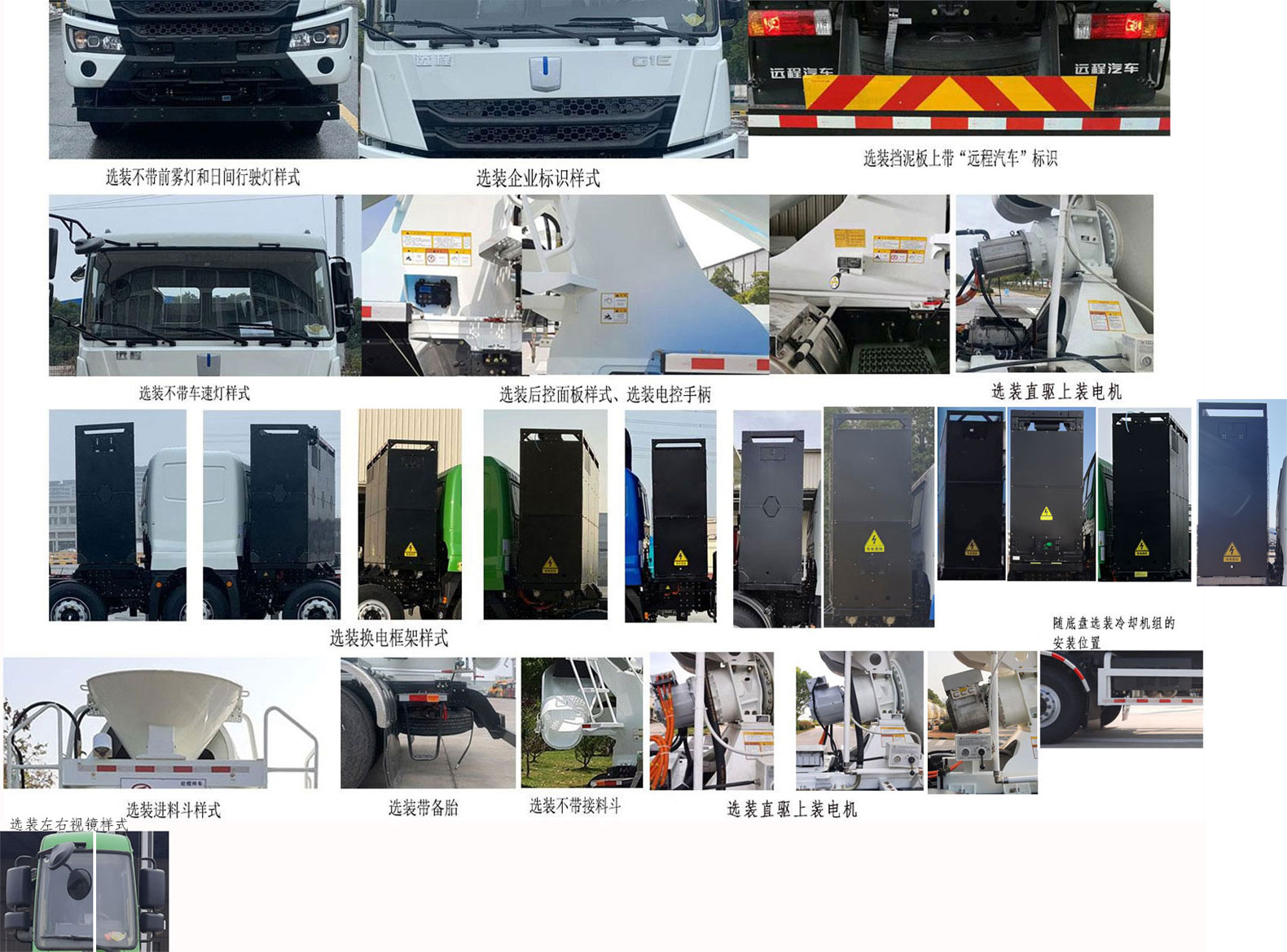 遠(yuǎn)程牌HN5310GJBN36C1BEVY換電式純電動混凝土攪拌運輸車公告圖片