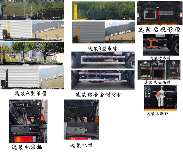 福龙马牌FLM5250ZXXDT6车厢可卸式垃圾车公告图片