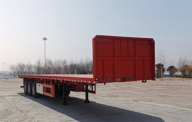 福运马牌13米32.7吨3轴平板运输半挂车(LWG9390TPB)