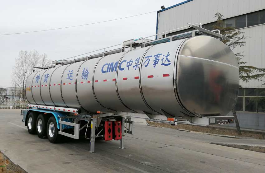 万事达牌10.9米33.5吨3轴铝合金食用油运输半挂车(SDW9409GSY)