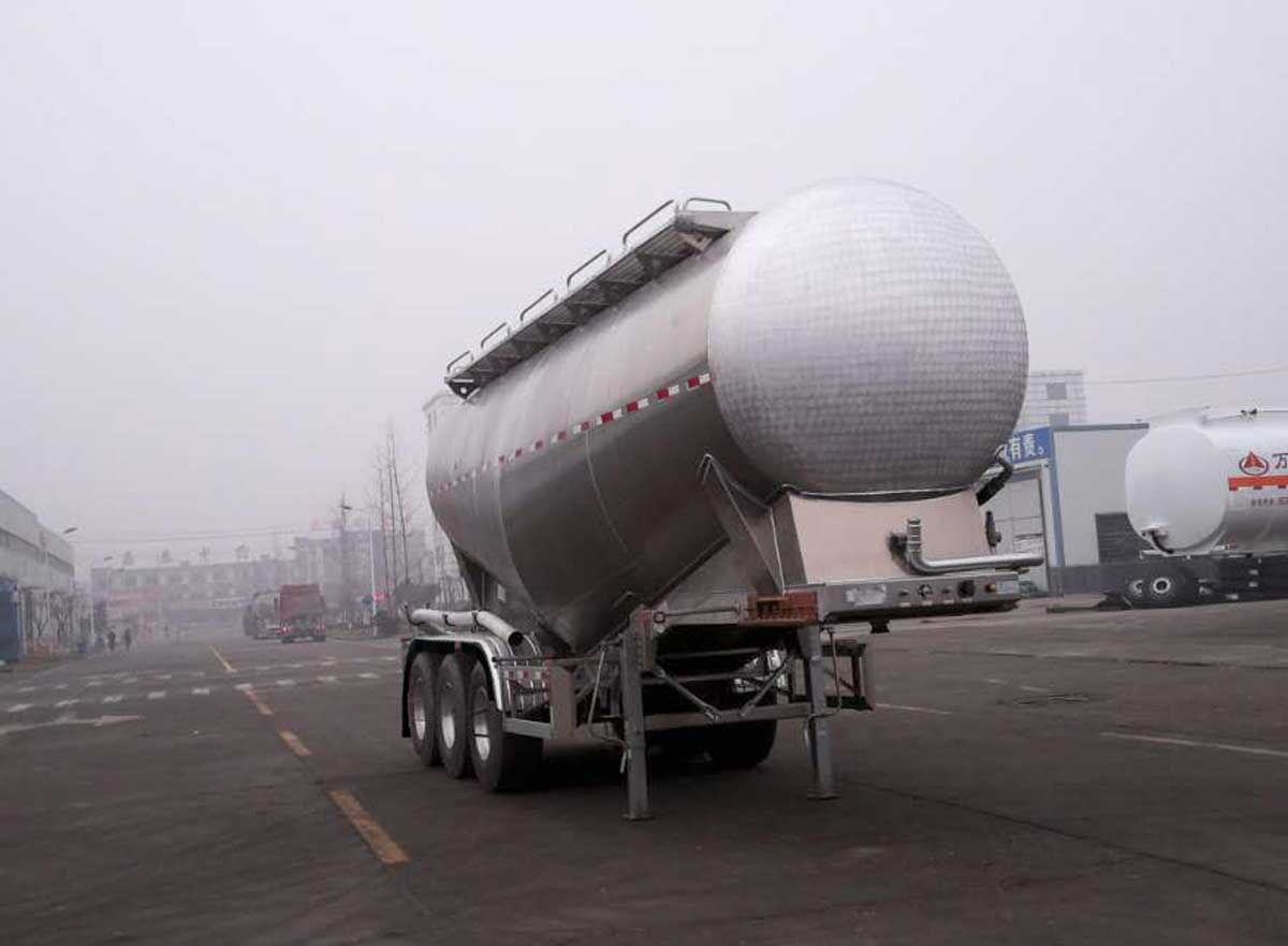 万事达牌8.8米34.9吨3轴铝合金中密度粉粒物料运输半挂车(SDW9407GFL)