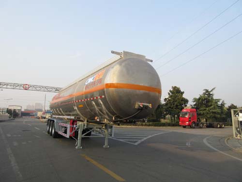 通华牌12.6米34.3吨3轴铝合金易燃液体罐式运输半挂车(THT9401GRYF1)