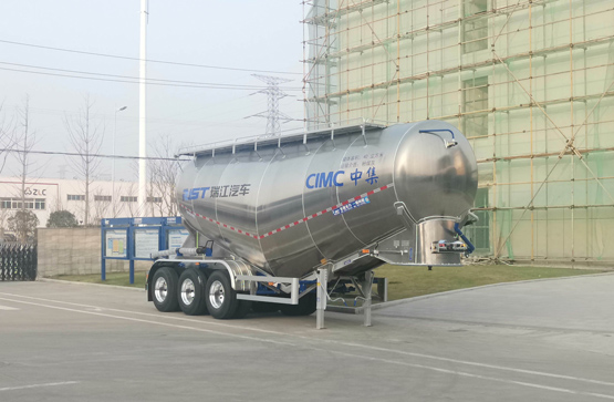 瑞江牌9.3米34.8吨3轴铝合金中密度粉粒物料运输半挂车(WL9405GFL40L)