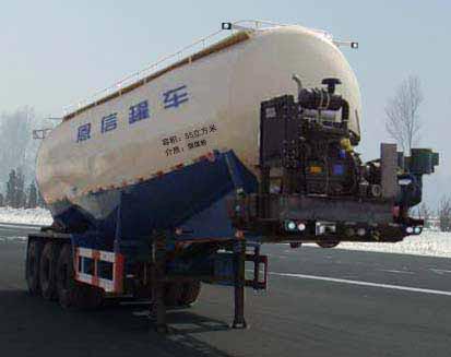 恩信事业牌12.2米28.6吨3轴低密度粉粒物料运输半挂车(HEX9405GFLA)