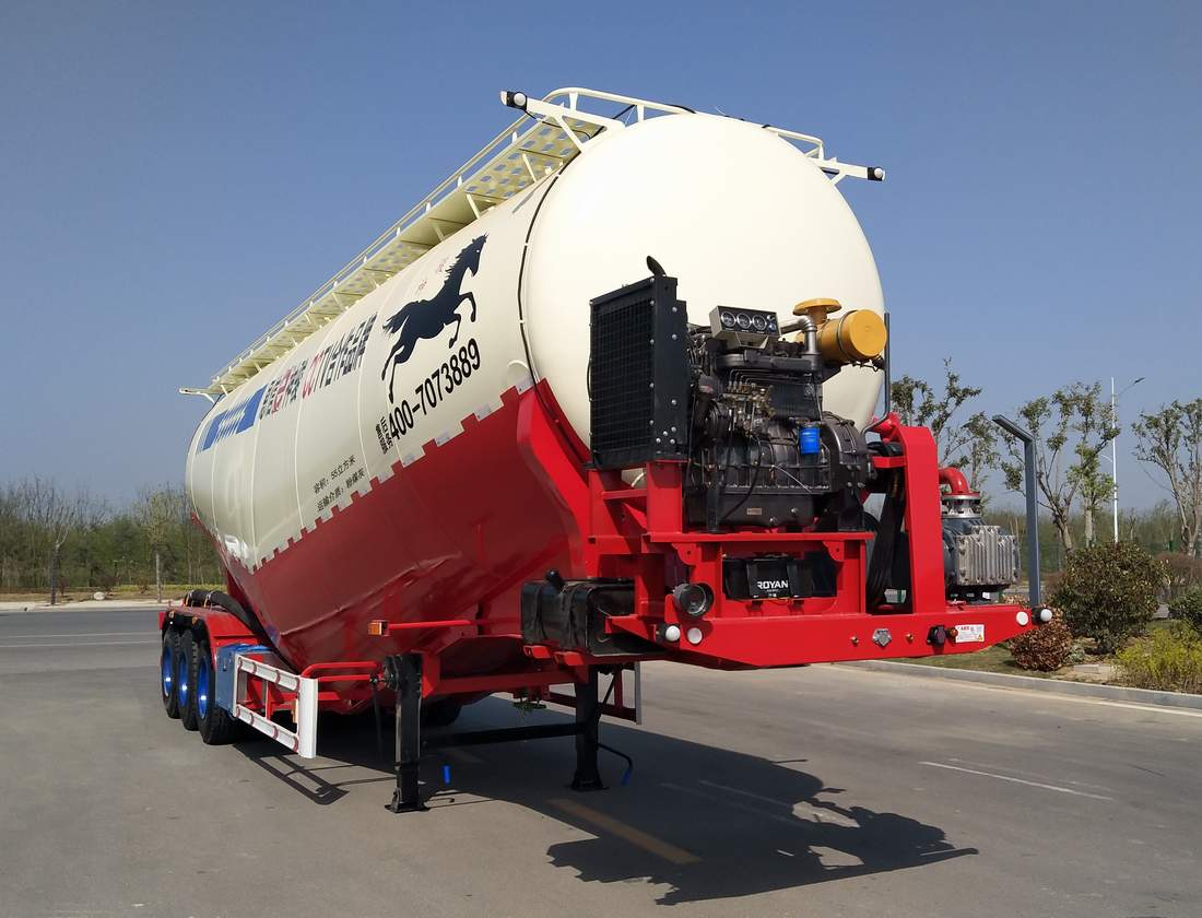 恩信事业牌12.2米31吨3轴低密度粉粒物料运输半挂车(HEX9405GFLAX)