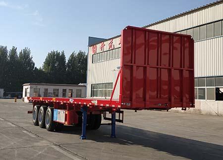 梁山开元牌13米33.8吨3轴平板运输半挂车(LKY9400TPB)