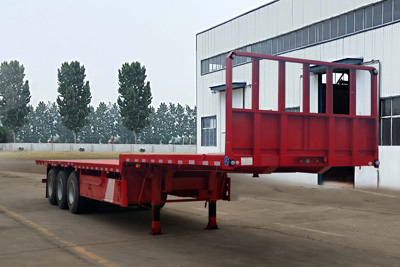 鲁畅达牌13米33.5吨3轴平板运输半挂车(LCD9400TPBE)