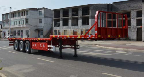 天骏德锦牌13米34.2吨3轴平板运输半挂车(TJV9402TPBK)