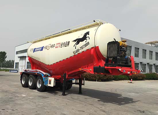 神骏九州牌9.3米33.9吨3轴中密度粉粒物料运输半挂车(GRT9402GFL)