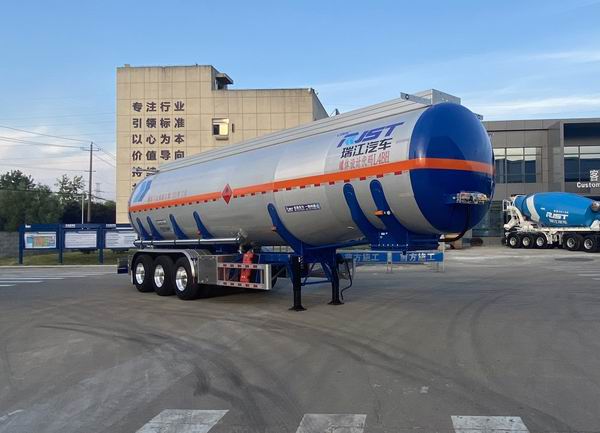 瑞江牌12.7米34.3吨3轴铝合金易燃液体罐式运输半挂车(WL9401GRYD48Y)