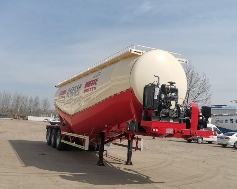 征驰牌12.1米30.4吨3轴低密度粉粒物料运输半挂车(JJD9404GFL54)