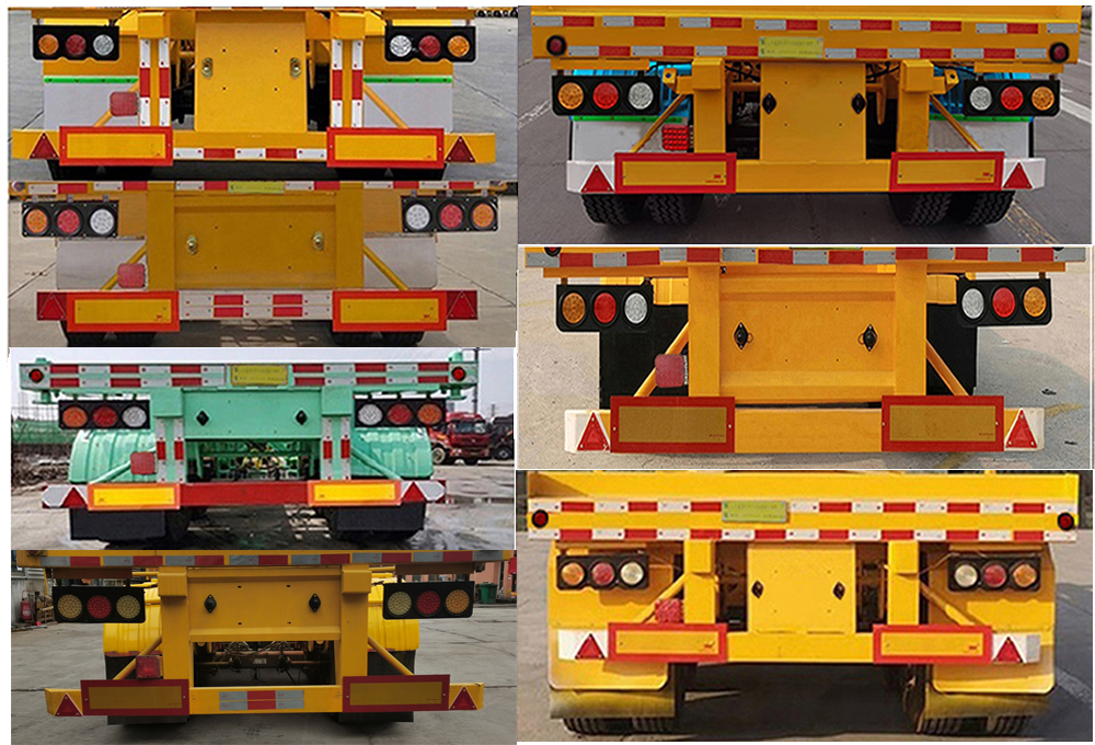 万本祥牌WBX9400TJZ集装箱运输半挂车公告图片