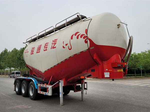 骏通牌8.6米31.3吨3轴中密度粉粒物料运输半挂车(JF9370GFL1)