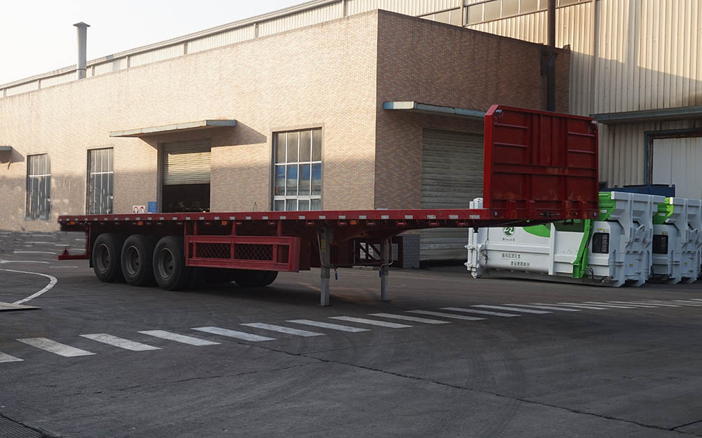 运力牌12.8米34吨3轴平板运输半挂车(LG9401TPB)