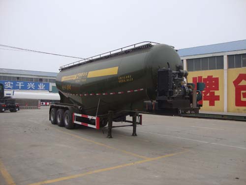 通亚达牌10米33.1吨3轴中密度粉粒物料运输半挂车(CTY9409GFLA)