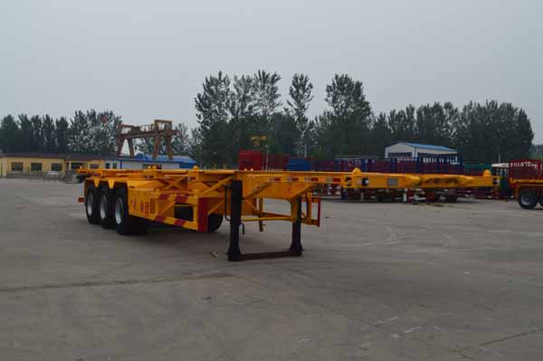 广通达牌13米34.4吨3轴集装箱运输半挂车(JKQ9402TJZ)