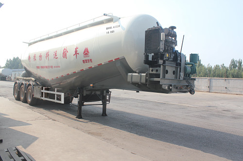 绿叶牌11.9米29.7吨3轴低密度粉粒物料运输半挂车(JYJ9400GFL)