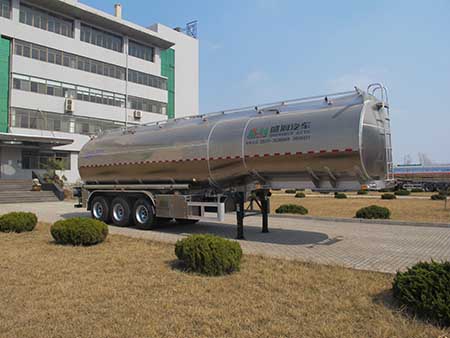 盛润牌11米34吨3轴铝合金液态食品运输半挂车(SKW9405GYSL)