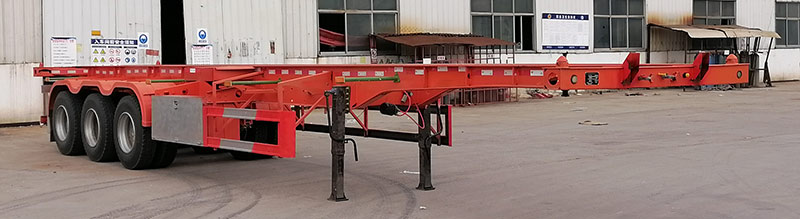 聚运达牌12.5米34.5吨3轴集装箱运输半挂车(LZY9400TJZ)