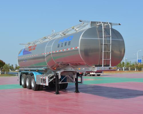 欧曼牌11.8米33.8吨3轴铝合金食用油运输半挂车(HFV9400GSYA)