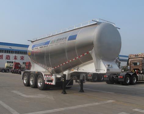 盛润牌8.8米35吨3轴铝合金中密度粉粒物料运输半挂车(SKW9401GFLLZ)