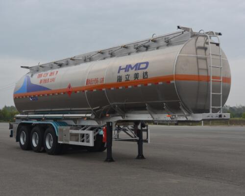 欧曼牌11.7米33.6吨3轴铝合金易燃液体罐式运输半挂车(HFV9409GRYA)