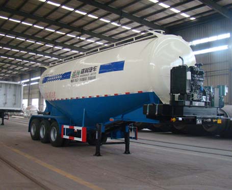 盛润牌9.5米32.7吨3轴中密度粉粒物料运输半挂车(SKW9401GFLZ)