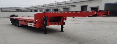 中豫国宇牌13.8米33.6吨3轴低平板半挂车(ZGY9400TDP)