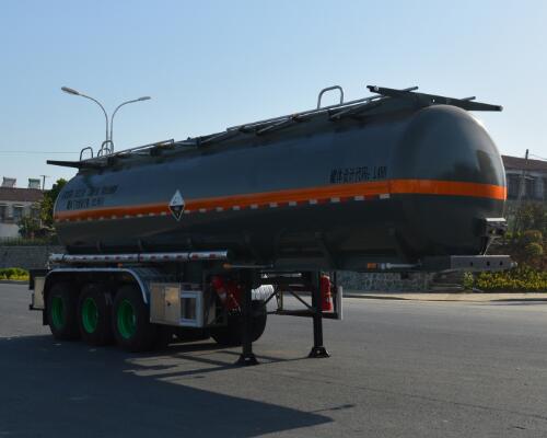 欧曼牌10.2米32.6吨3轴腐蚀性物品罐式运输半挂车(HFV9403GFW)
