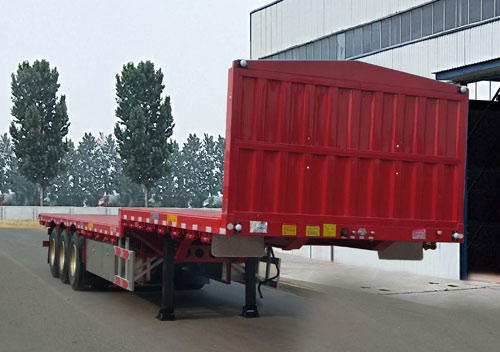 济世鑫牌13米33.8吨3轴平板运输半挂车(LYY9400TPBE)