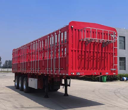 斯派菲勒牌10米33.7吨3轴仓栅式运输半挂车(GJC9406CCY)