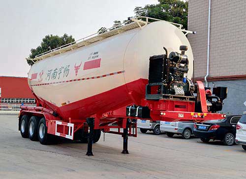 宇畅牌11.2米31.9吨3轴低密度粉粒物料运输半挂车(YCH9401GFL1)