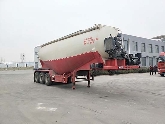 冠亚达牌10.5米31.8吨3轴中密度粉粒物料运输半挂车(GYD9400GFL)
